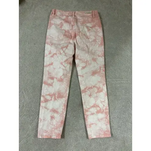 Soft Surroundings Pants Women Sz 10 Tie Dye Pants Jeans White Pink