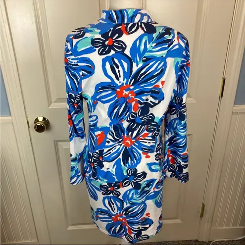 MAHI GOLD Floral Tropical Long Sleeve Dress 5% Spandex