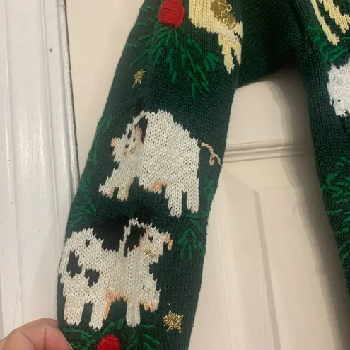 Susan Bristol Vintage “Noah’s Ark” Theme Medium Knit Sweater. 2750