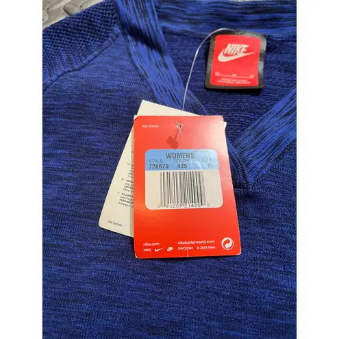 Nike NWT Women's  Tech Knit Top 728679 439 SIZE Medium Game Royal Blue Shirt‎