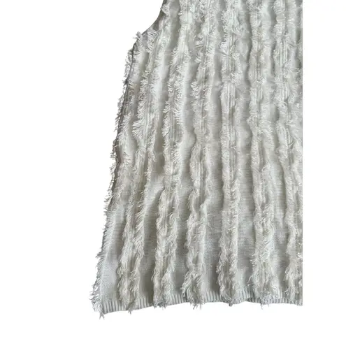 Current Air Ivory Winter White Striped Tank Top Size Large