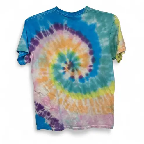 Y2K Tie Dye Rainbow Myrtle Beach SC Tourist Summer Shirt Medium Pink