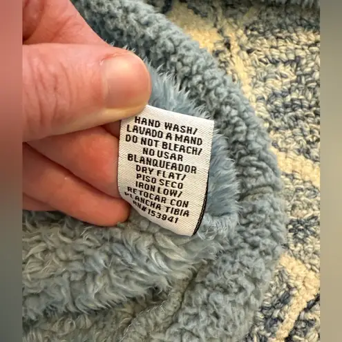 Playing for Keeps Blue Sherpa Fleece Pullover Quarter Zip size Small