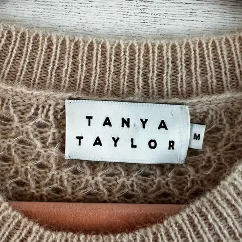 Tanya Taylor Naomi Open Knit Fringe Sweater Size M