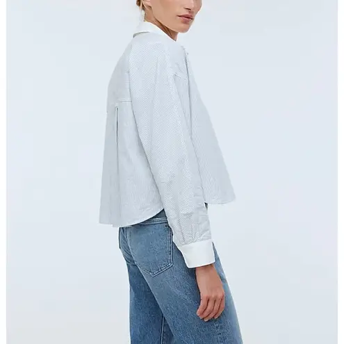 Madewell | Flap-Pocket Crop Button-Up Shirt in Poplin