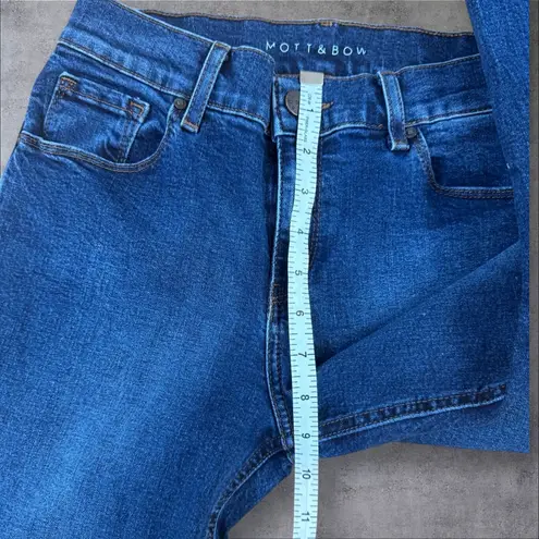 MOTT & BOW Slim Boyfriend Jeans Ridge Wash Women’s 27 x 28 Dark Indigo Blue