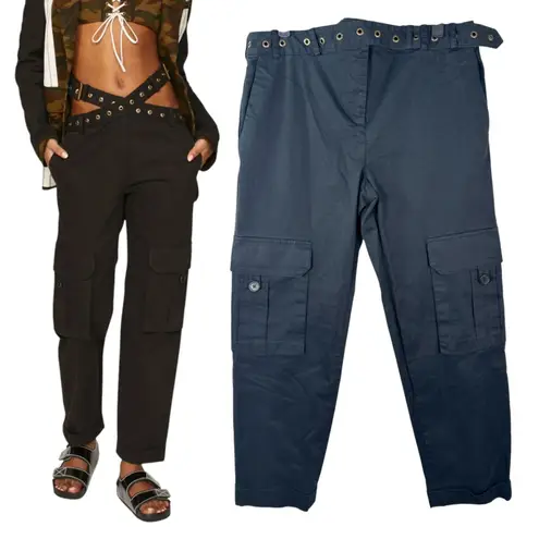 Monse Crisscoss Criss Cross Waist Belt Cargo Pants Black Size 8 – FLAW READ