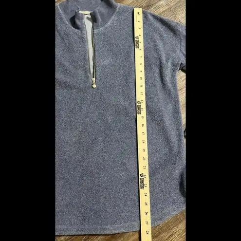 Soft Surroundings Soft Surrounds Quarter Zip Cotton Blended Fleece Outdoor Pullover Sweater Large