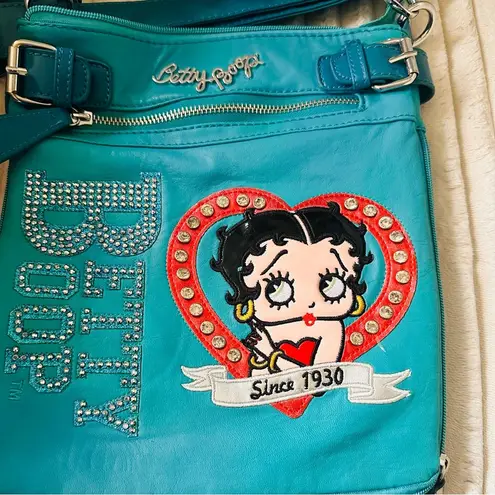 Betty Boop Rhinestone Accents Crossbody Bag