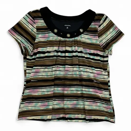 Notations Colorful Striped Blouse Size XL