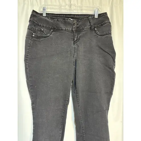 Ymi Wanna Betta Butt Black Wash Denim Jeans Juniors Size 16