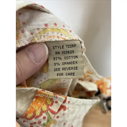 VTG Khakis International Design Capri Crop Pants Size 10 Missing interior button Orange