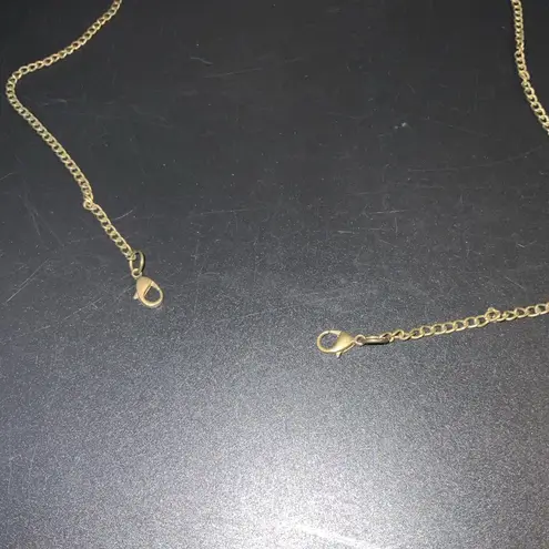 Bronze tone ball and tassel necklace 22” chain 4” pendant Edwardian Renaissance Gold