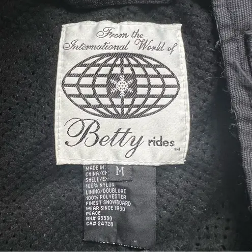 Betty Rides Women’s Ski Pants Snowboard Gear Black Off White Size Medium