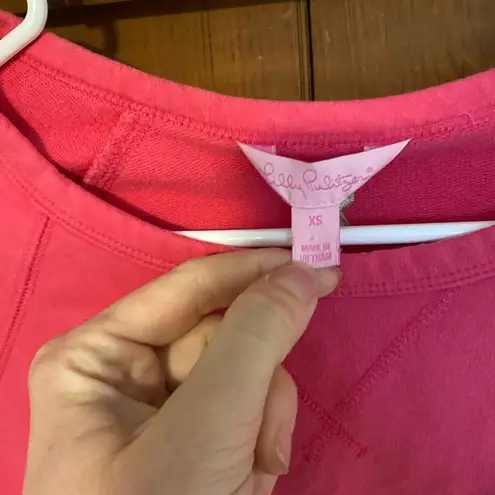 Lilly Pulitzer  Flamingo embroidered sweatshirt extra small