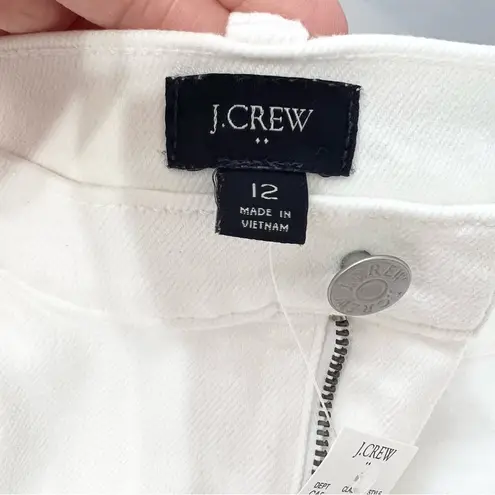 J. Crew Factory White Denim Mini Skirt Size 12 NWT