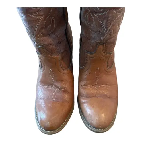 Dingo American Vintage  VINTAGE BROWN HEELED COWBOY BOOTS  size 7.5