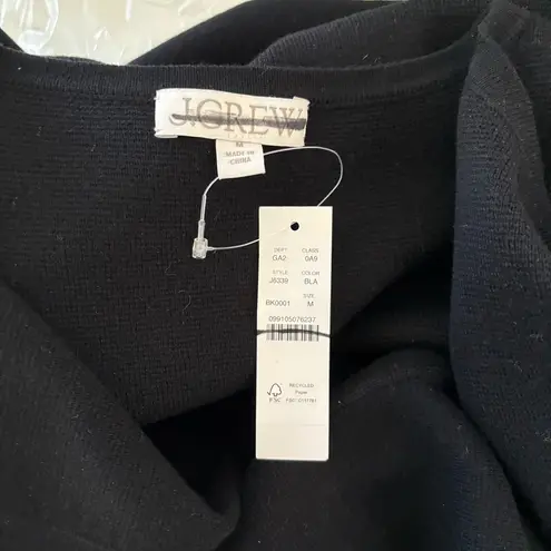 J.Crew NWT  Juliette Collarless Sweater-blazer Black Monogrammed LAB