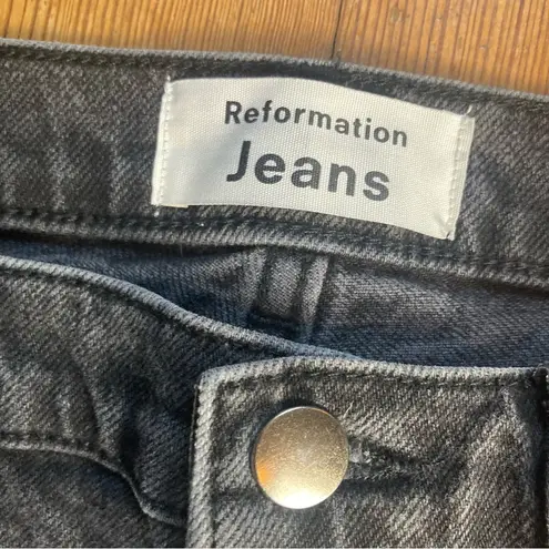 Reformation  Black Button Front Jeans 27