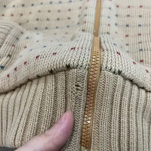 Vintage Thick Full Zip Collared Zip Up Sweater Jacket Size M