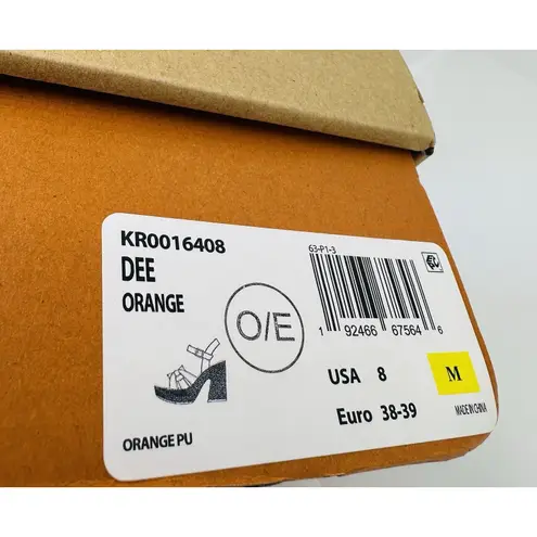 KORKS Womens DEE Orang Buckle Block Heels 8 Coastal Cowgirl OSU Team Spirit NFL Orange