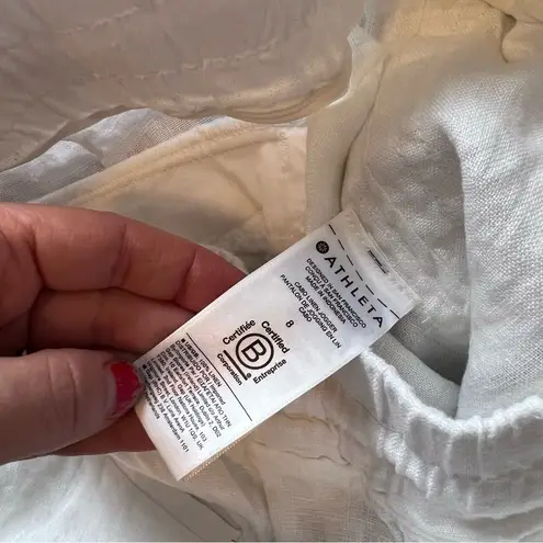 Athleta  cabo linen jogger Lilly white womens‎ size 8 - Image 8