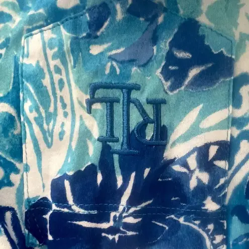 New Women’s Lauren Ralph Lauren Paisley Jersey Capri Sleep Set
Pajamas Large Blue - Image 9