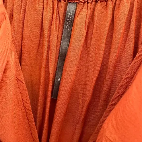 Anthropologie  Burnt Orange Midi Slit Dress Spaghetti Strap NWOT Size‎ XS