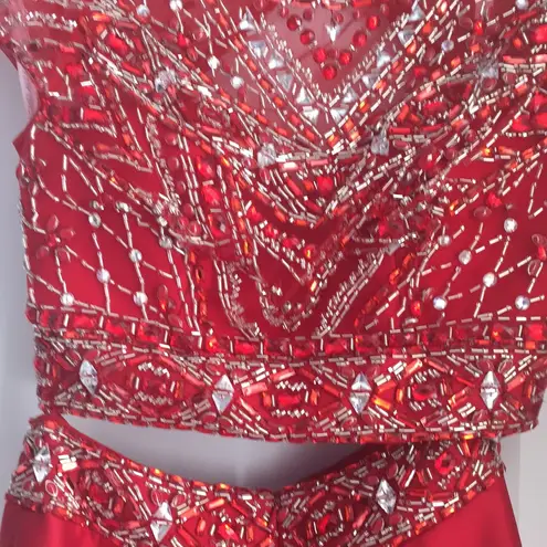 Gorgeous 2 piece beaded prom dress