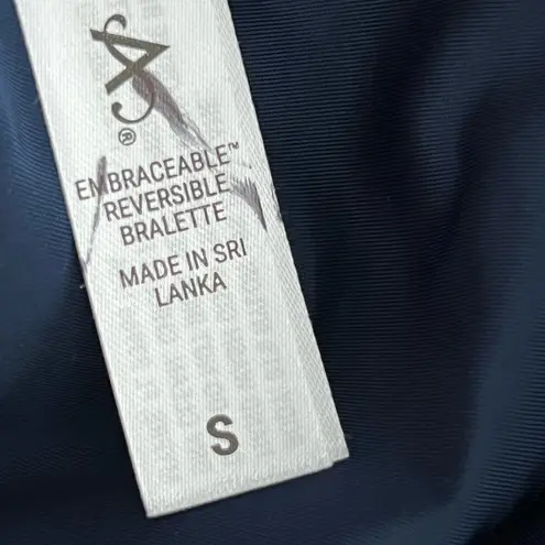 Soma NWOT Embraceable Reversible Lounge Bralette | Navy Blue/Floral | small