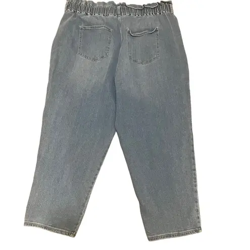 Wonderly Plus Size 20 Blue Paperbag Waist Stretch Jeans Women's Light Wash