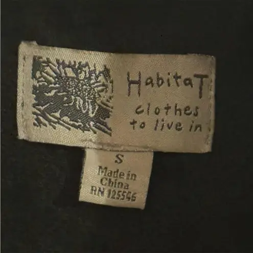 Habitat Black Jacquard Shawl Collar Oversized Winter Coat Asymmetrical Hem Sz S