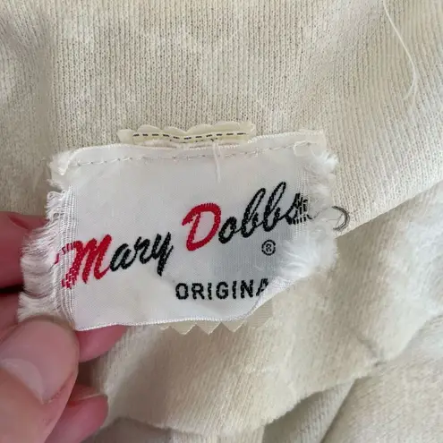 Vintage 70s Off White Cream Maxi Dress Point Collar Blazer Floral Jaquard Size M