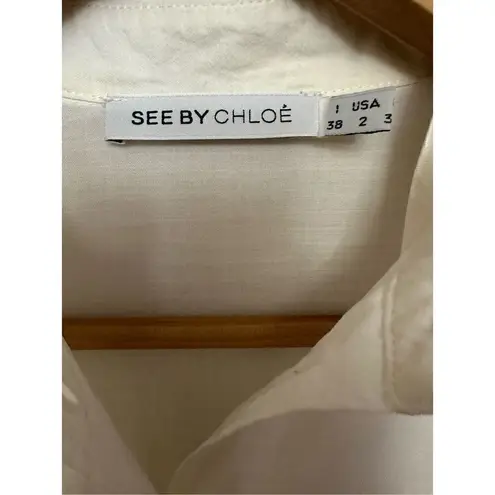 See By Chloe  White Long Sleeve 100% cotton  Size 2