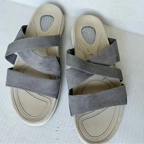 Dr. Scholls  Women’s Gray Daytona Slip On Strappy Sandals Size 8.5