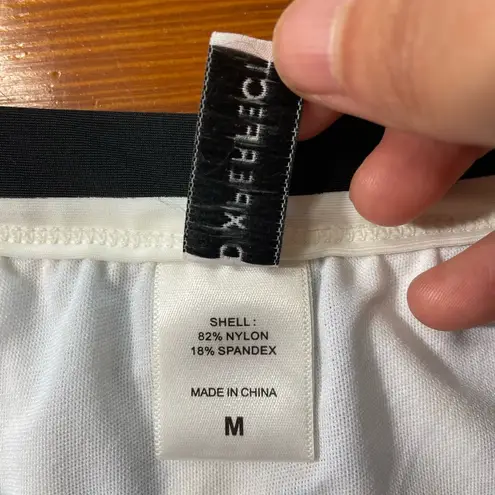 Dixperfect Retro Black & White Stripe High Cut Full Coverage Bikini Bottoms Sz M