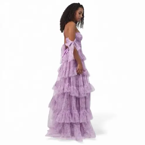 Lavender floral print Tiered Off