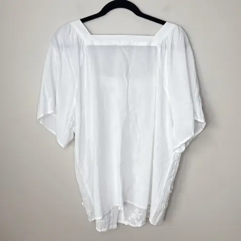 NEW NWT Grand & Greene Butterfly & Floral Applique White Top Size Large Fairy