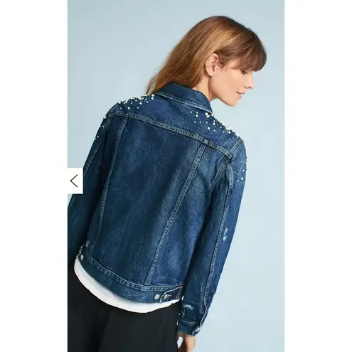 Pilcro and the Letterpress Jacket Womens Medium Donovan Pearled Embellished