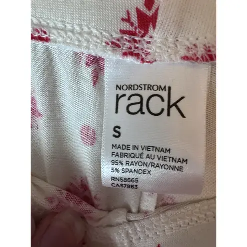 Nordstrom  Ivory Stamped Snowflake 2 Piece Pajama Set Sz S NWT