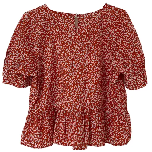 Popsugar Peplum Printed Top