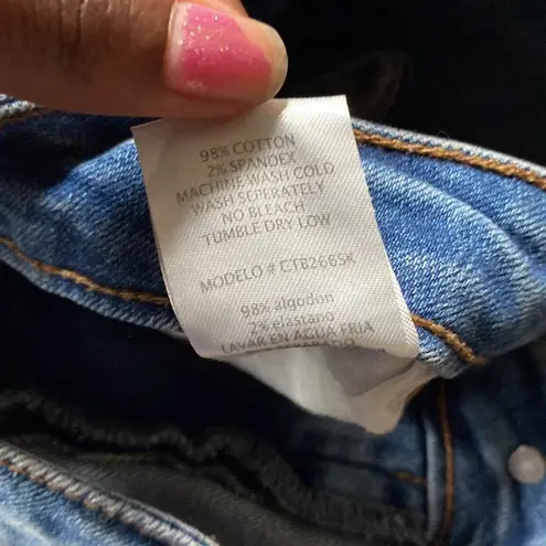 Black Label  Frayed Hem Denim Mini Skirt SIZE L