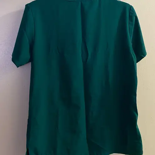 Womens Bright Green Scrubs Scrub Top Shirt M Medium Bust 38” No Brand Tag