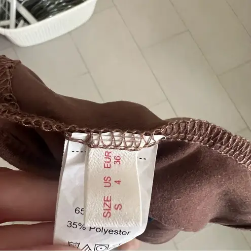 Romwe  Brown Criss Cross Tank Top