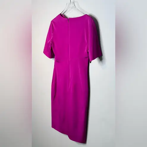 Hilton Hollis Magenta Fuchsia Pink Purple Midi Dress Size 4
