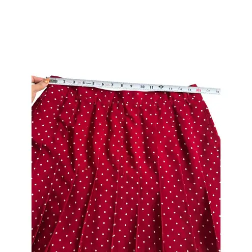 TAIL Vintage Red Polka Dot Pleated Tennis Skirt Size 16