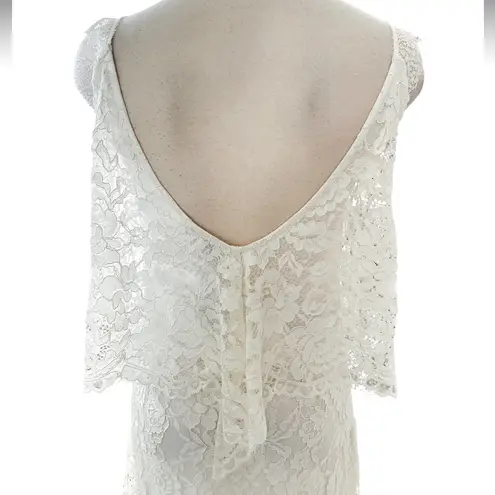 Alexis Blake Layered White Lace Maxi Dress. Size XS NWT