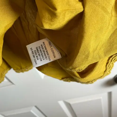 Calligraphie peplum blouse in a mustard yellow/mustard woman’s top Size small Gold