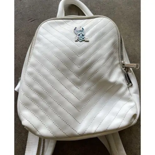Lounge Fly Quilted Stitch & Ducklings Ducks White Mini Backpack Lilo & Stitch
