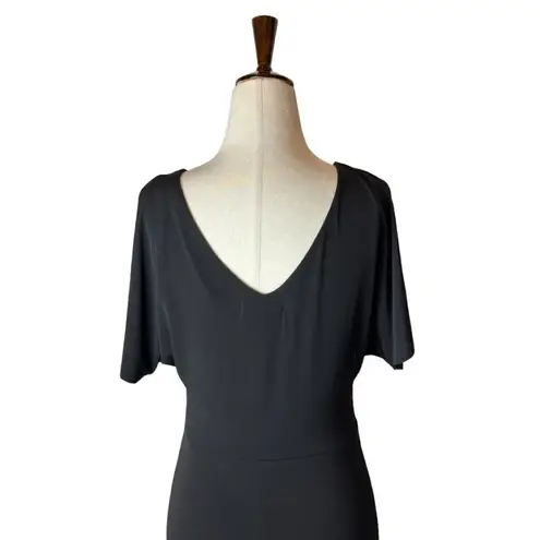 Velvet Graham And Spencer Black Jersey Knit Short Split Sleeve Mini Dress XS